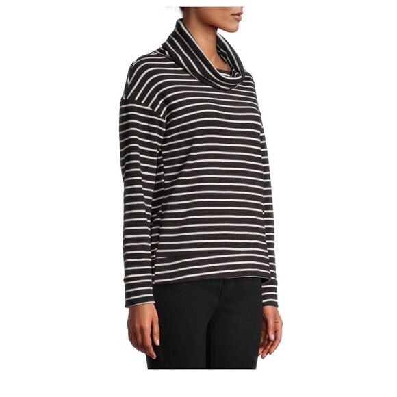 Time and Tru Black and White Striped Top Extra Large - Picture 2 of 10